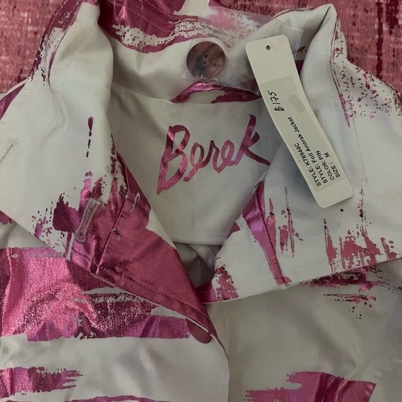 Brand new with tags white & pink foil detailed jacket XS/S - Picture 2 of 3